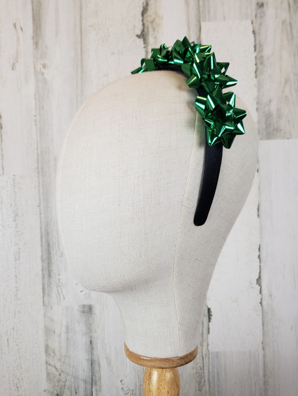 Green Gift Bow Christmas Headband